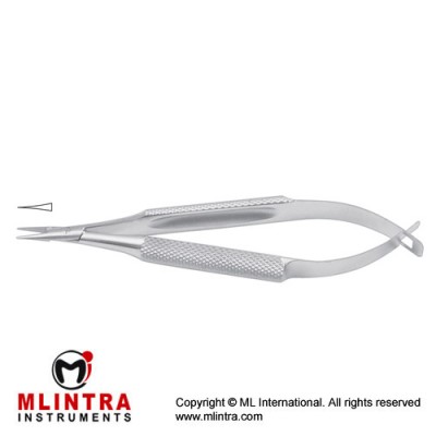 Barraquer-Troutman Micro Needle Holder Straight - Extra Delicate - Round Handle Stainless Steel, 10 cm - 4"